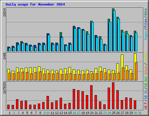 Daily usage for November 2024