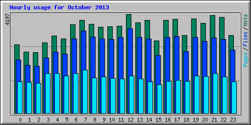 Hourly usage for October 2013