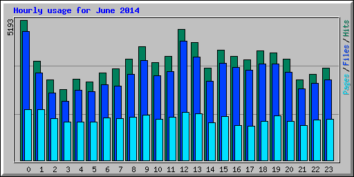 Hourly usage for June 2014