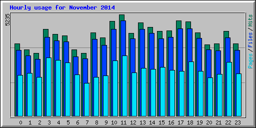 Hourly usage for November 2014