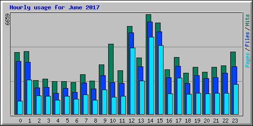 Hourly usage for June 2017