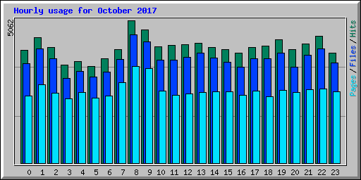 Hourly usage for October 2017