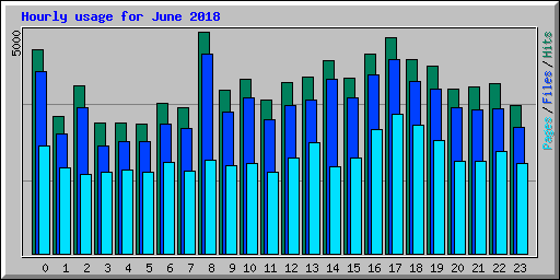 Hourly usage for June 2018