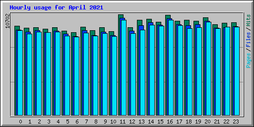 Hourly usage for April 2021