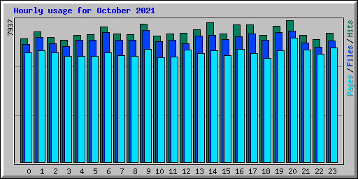 Hourly usage for October 2021