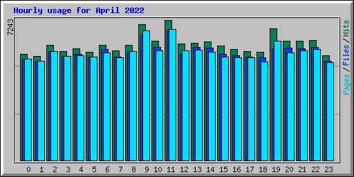 Hourly usage for April 2022