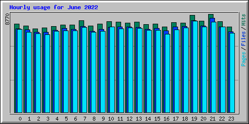Hourly usage for June 2022