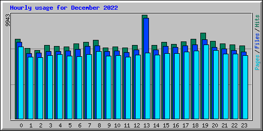 Hourly usage for December 2022