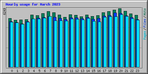 Hourly usage for March 2023