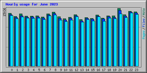 Hourly usage for June 2023