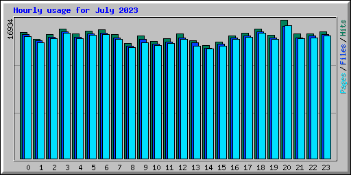 Hourly usage for July 2023