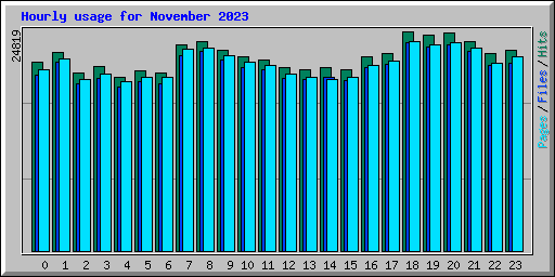 Hourly usage for November 2023