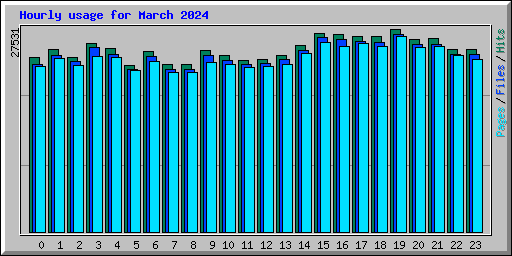 Hourly usage for March 2024