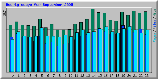 Hourly usage for September 2025