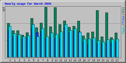 Hourly usage for March 2026