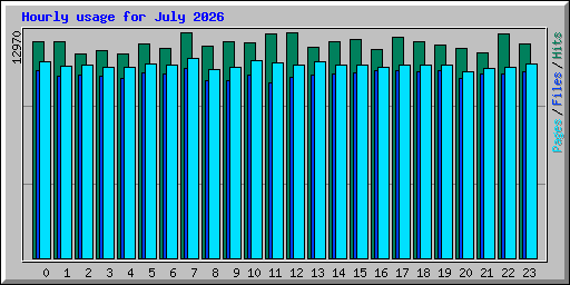 Hourly usage for July 2026